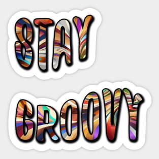 Stay Groovy Vintage Inspired Graphic - 70s Inspired Hippie - Vintage Graphic - Retro Sticker